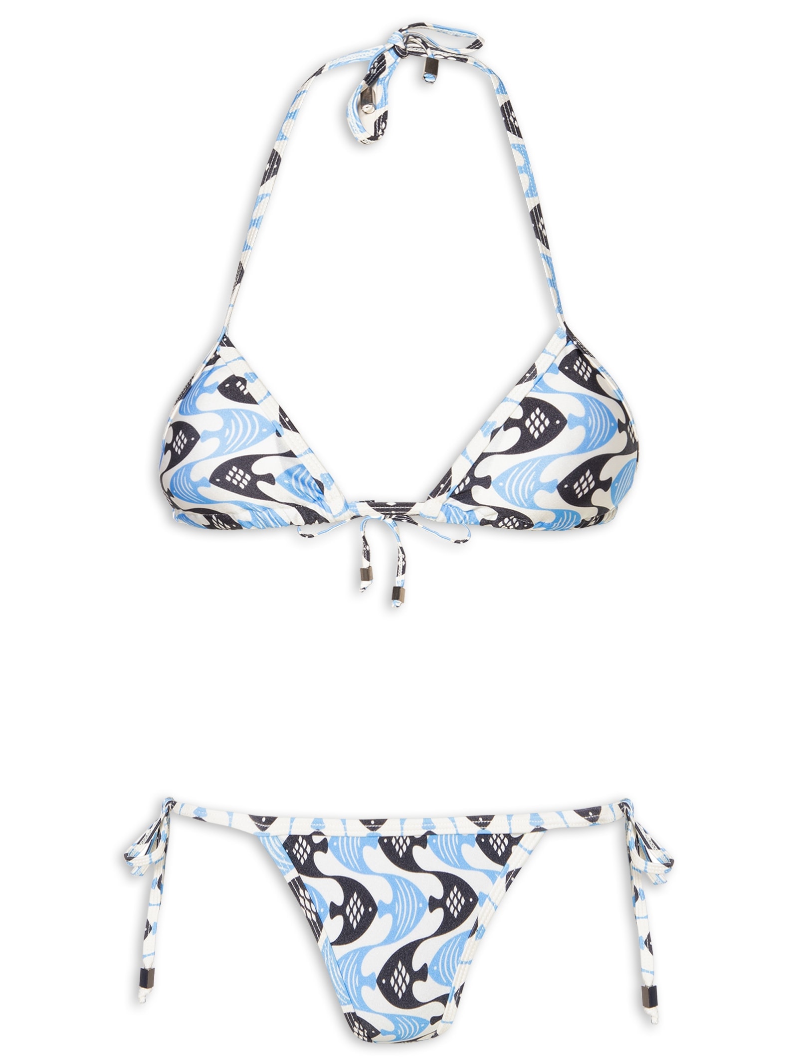 Biquíni Cortininha Peixes Azul Mktbeach