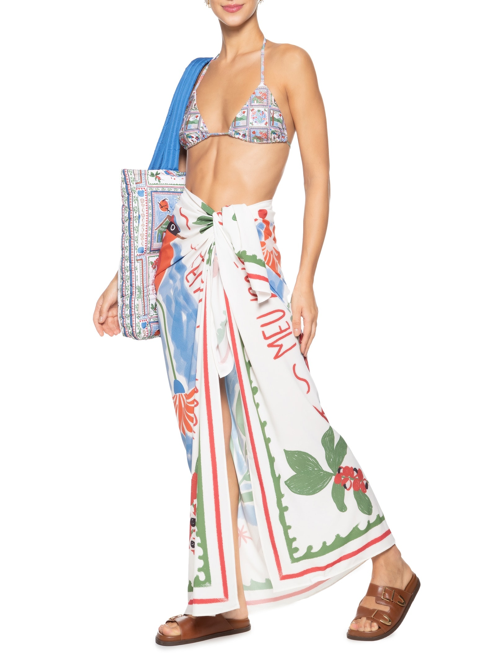 Biquíni Cortininha Tropical  Off White Mktbeach