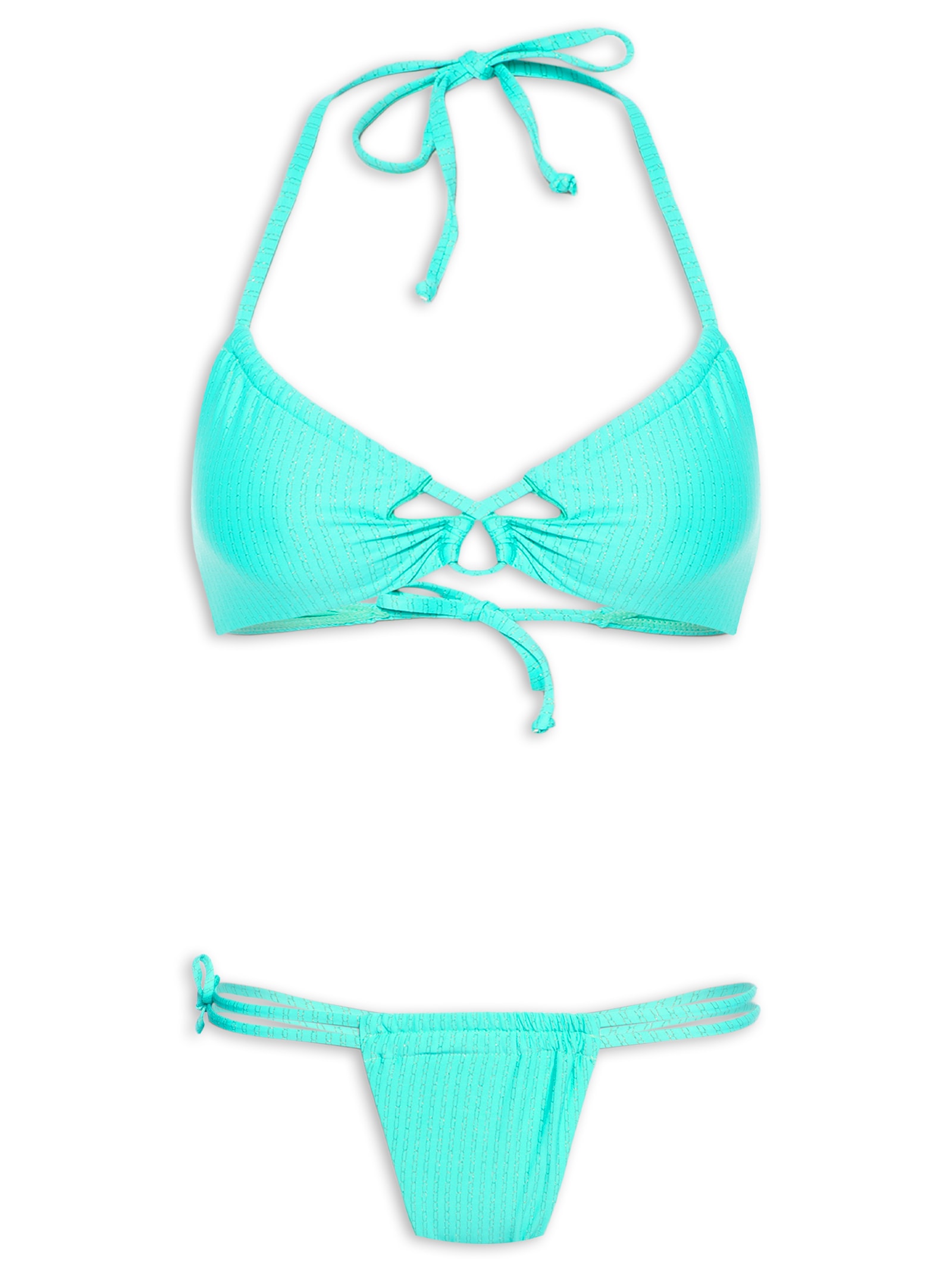 Biquini Cortininha Verde Mktbeach