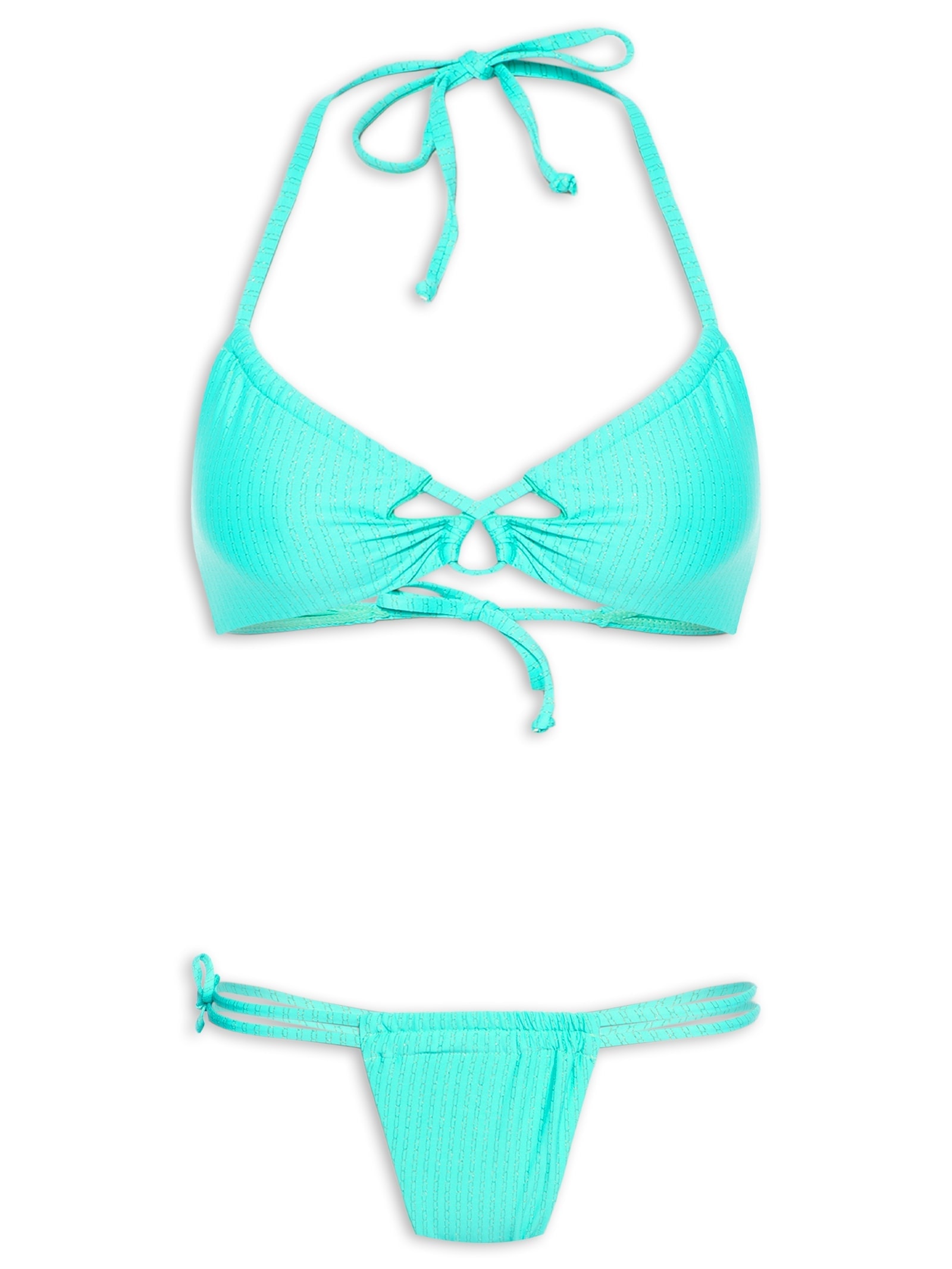 Biquini Cortininha Verde Mktbeach