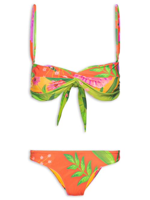 Biquíni Double Floral Bem Me Quer - Laranja
