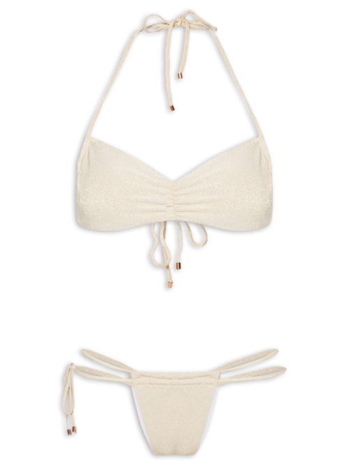 Biquíni Feminino Cortininha Invertida – Bege