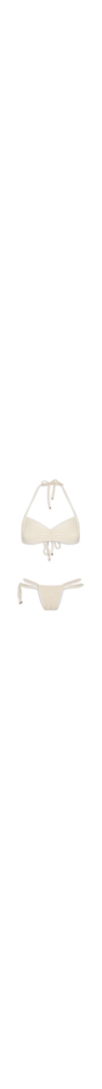 Biquíni Feminino Cortininha Invertida - Bege