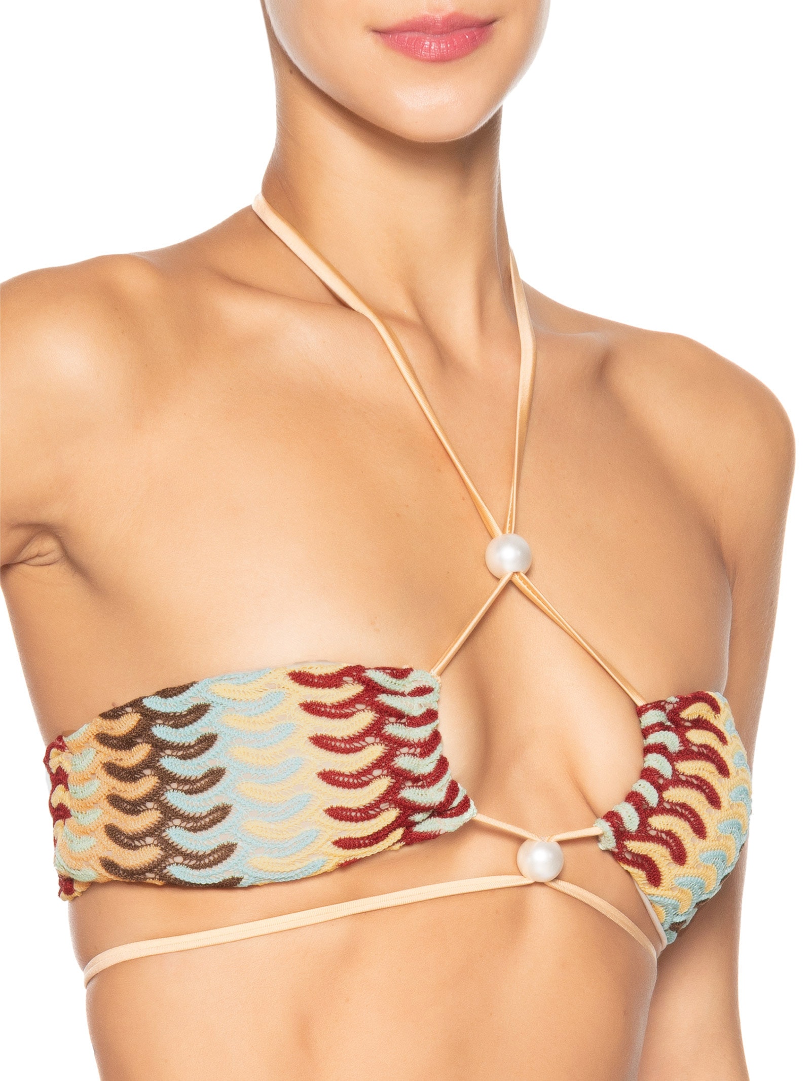 Biquíni Feminino Cortininha Invertida Bege Mktbeach