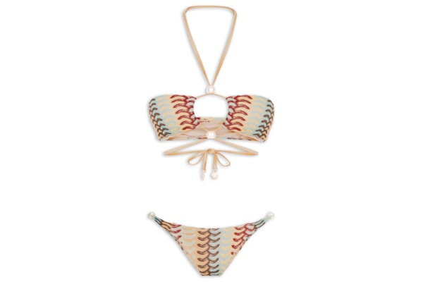 Biquíni Feminino Cortininha Invertida - Bege