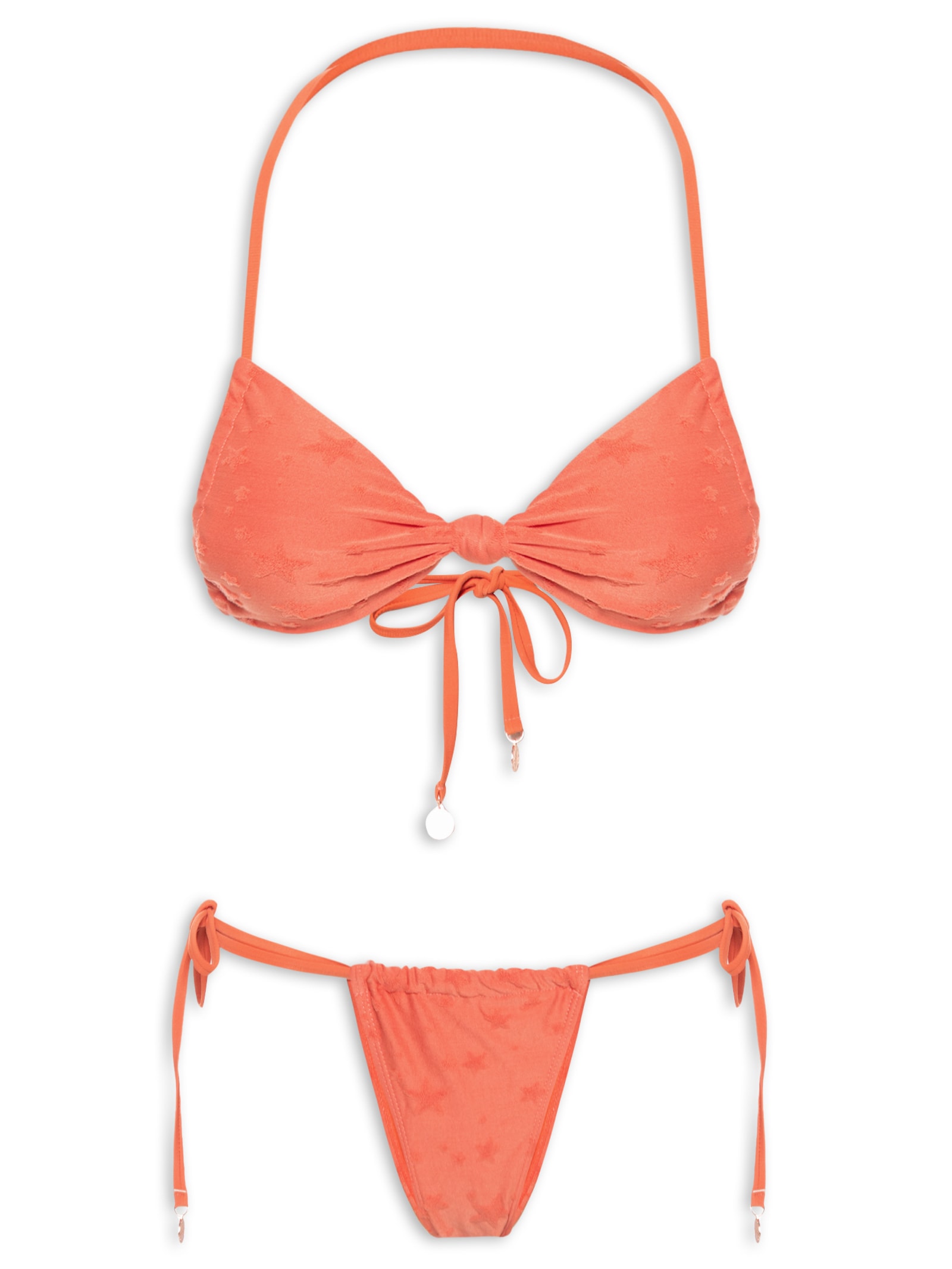 Biquini Feminino Cortininha Invertida Laranja Mktbeach