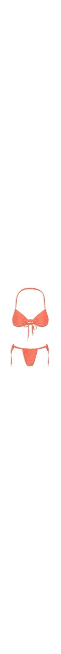 Biquini Feminino Cortininha Invertida - Laranja