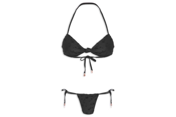 Biquini Feminino Cortininha Invertida - Preto