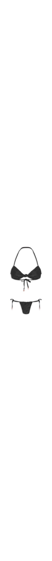 Biquini Feminino Cortininha Invertida - Preto