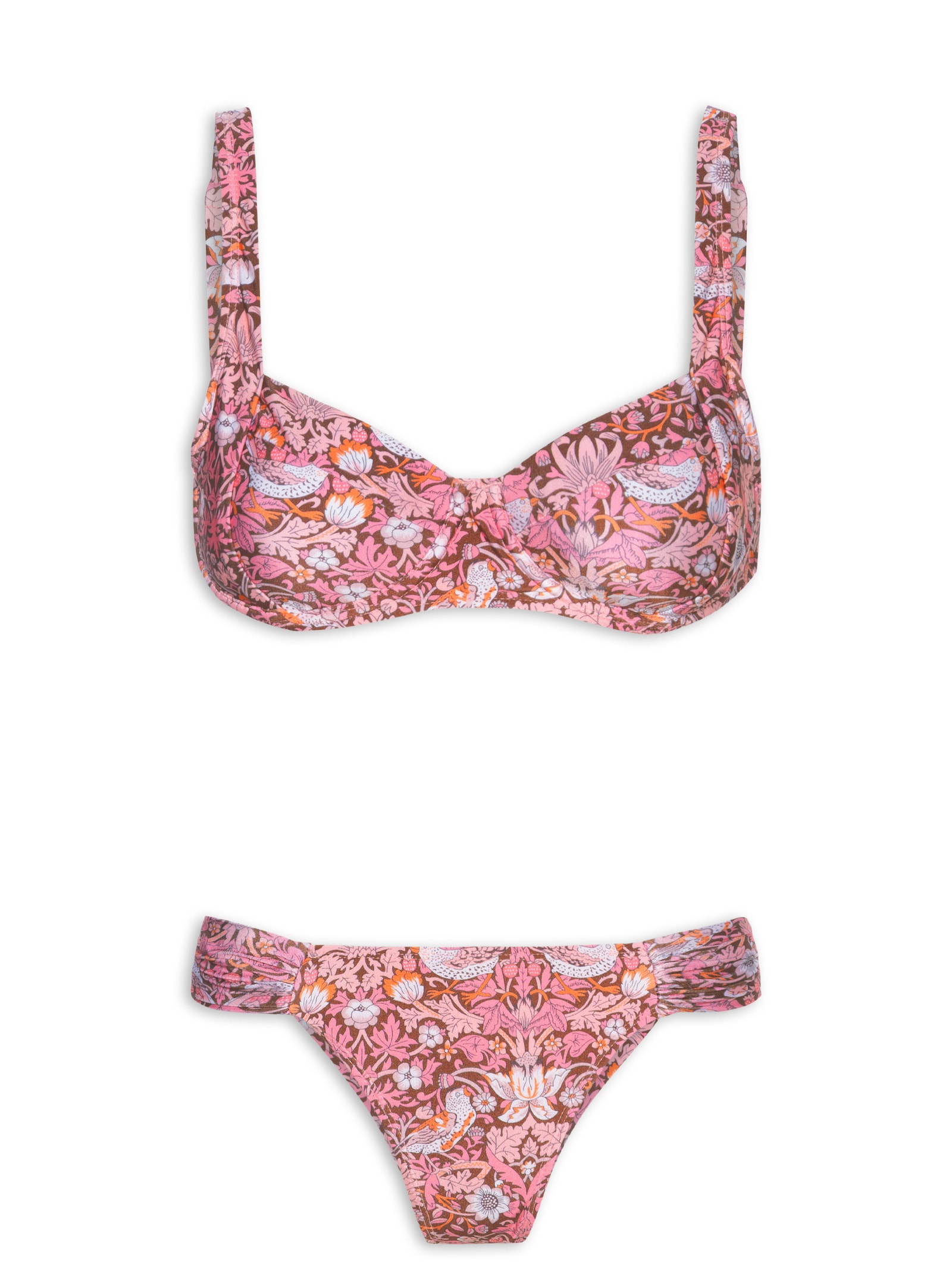 Biquíni Feminino Estampado Meia Taça Rosa Mktbeach