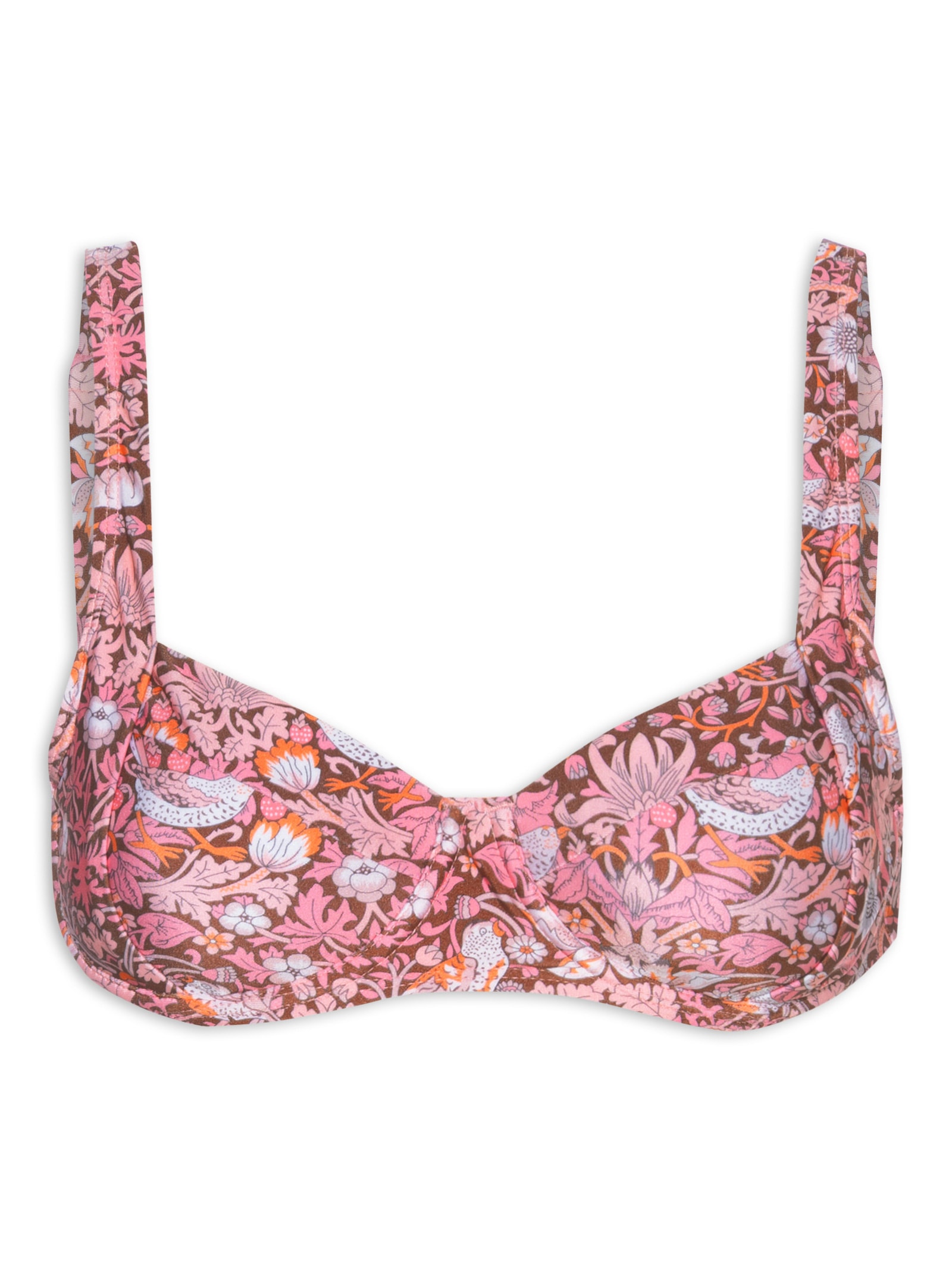 Biquíni Feminino Estampado Meia Taça Rosa Mktbeach