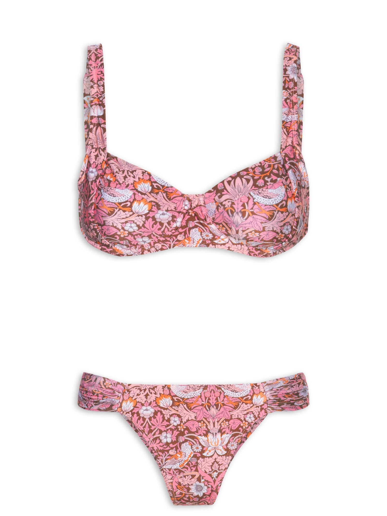 Biquíni Feminino Estampado Meia Taça Rosa Mktbeach