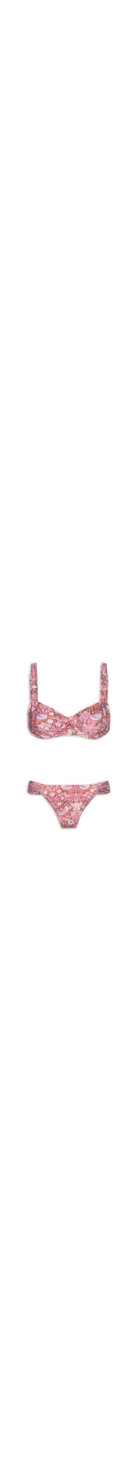 Biquíni Feminino Estampado Meia Taça - Rosa
