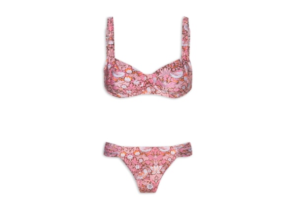 Biquíni Feminino Estampado Meia Taça - Rosa