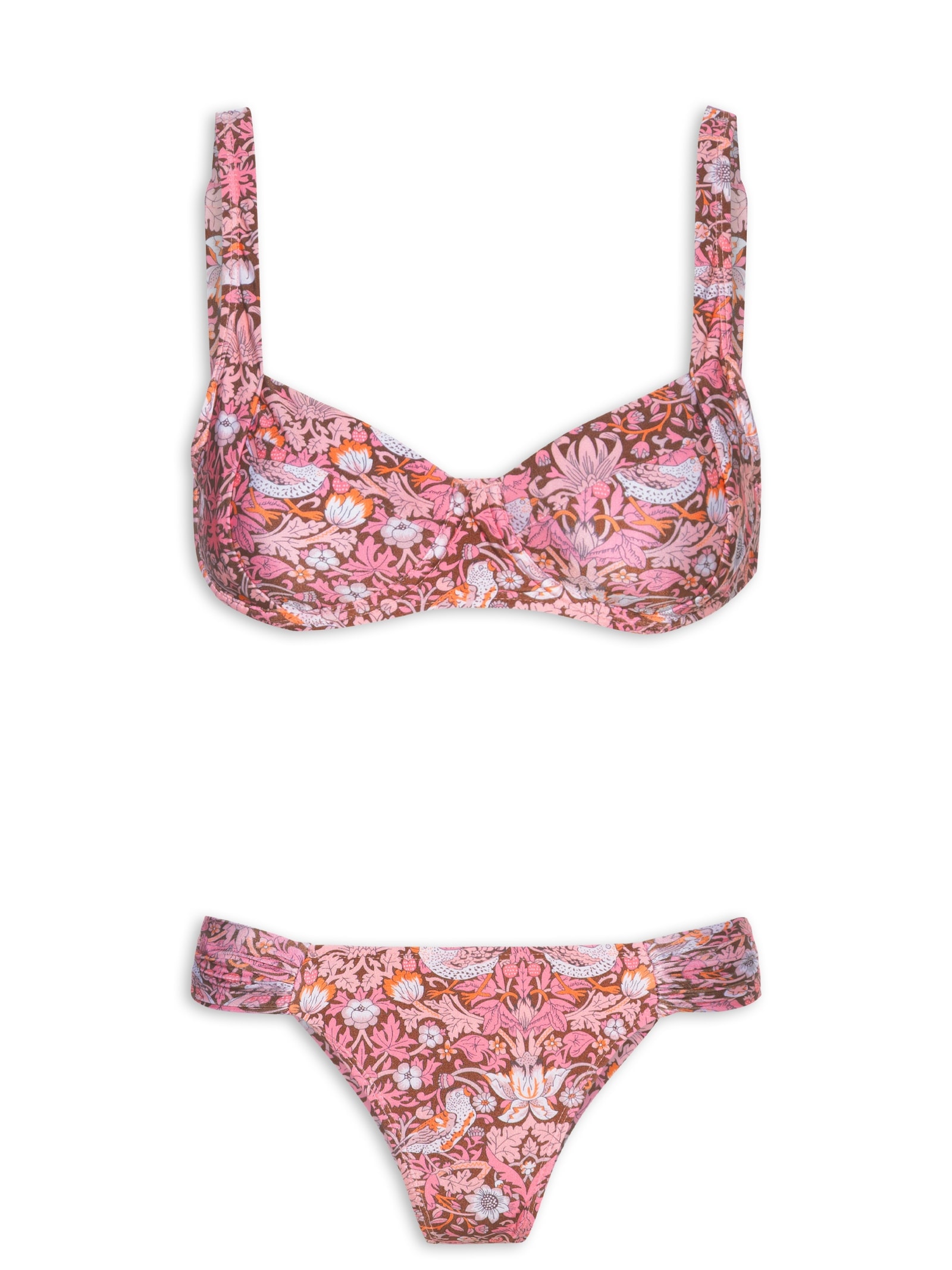 Biquíni Feminino Estampado Meia Taça Rosa Mktbeach