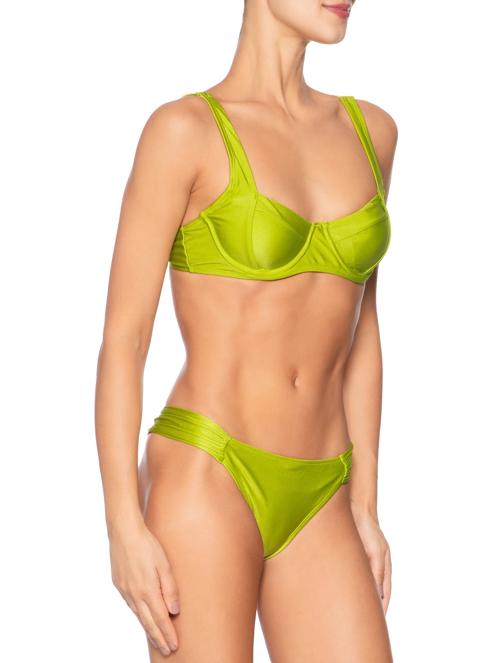 Biquíni Feminino Meia Taça Liso Verde Mktbeach