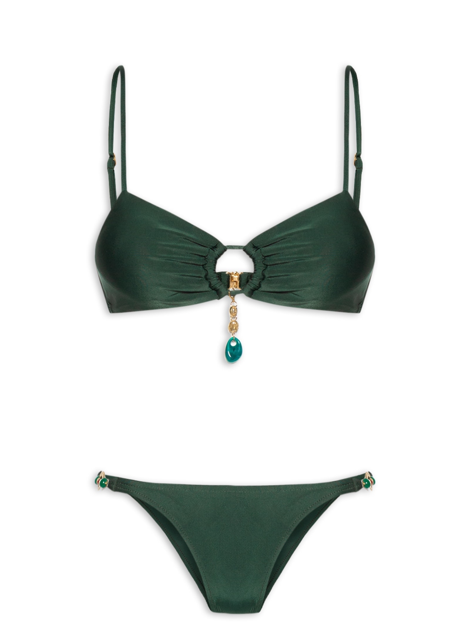 Biquíni Feminino Pingente Verde Animale Resort