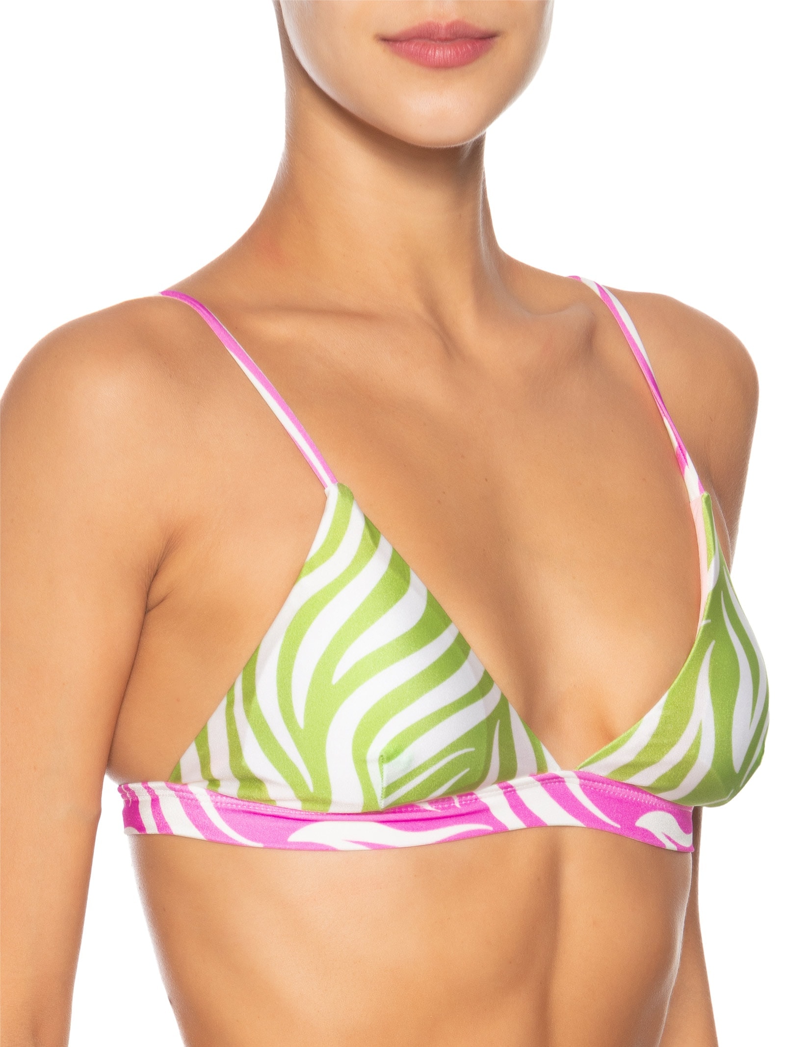 Biquíni Feminino Triângulo Bicolor Verde Mktbeach