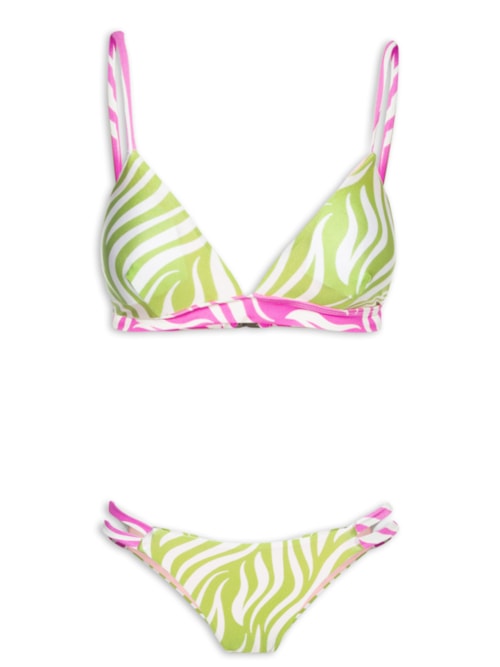 Biquíni Feminino Triângulo Bicolor – Verde