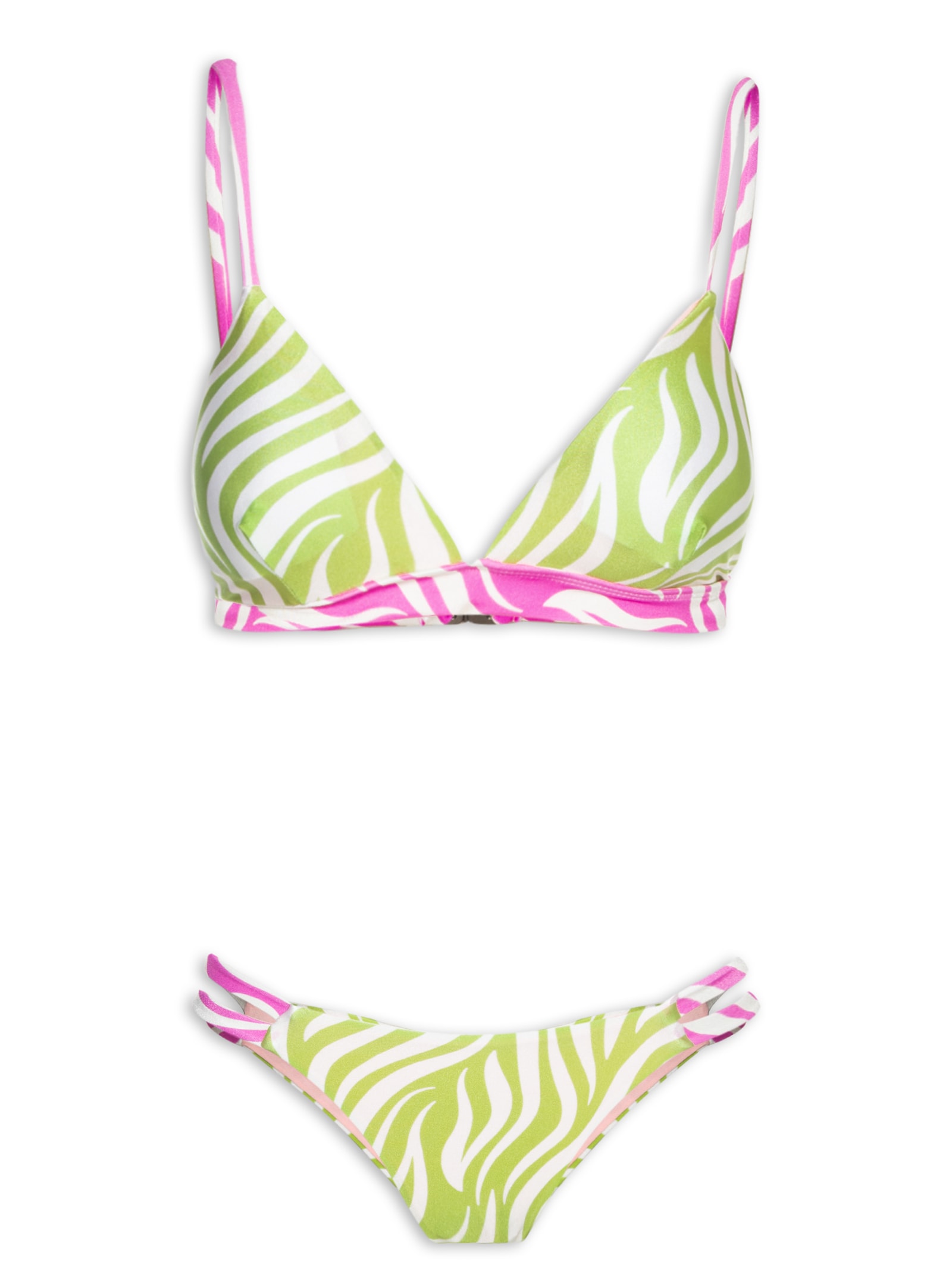 Biquíni Feminino Triângulo Bicolor Verde Mktbeach