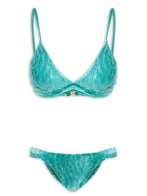 Biquíni Feminino Triângulo Canelado – Verde