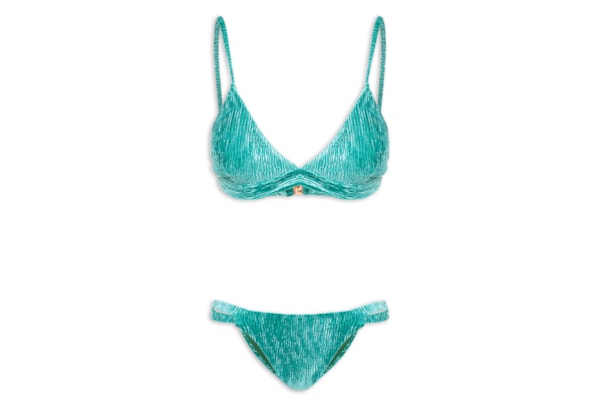 Biquíni Feminino Triângulo Canelado - Verde