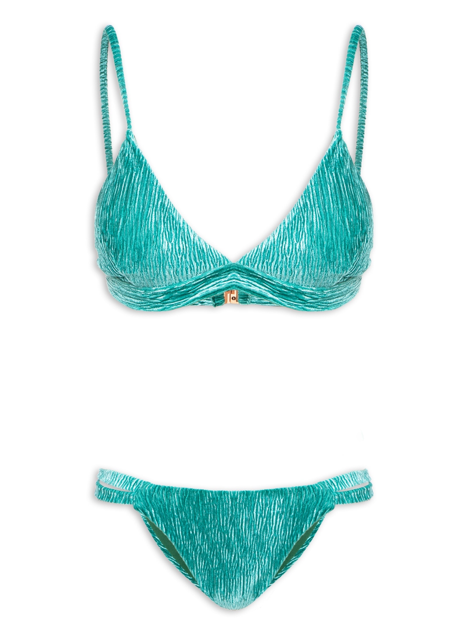 Biquíni Feminino Triângulo Canelado Verde Mktbeach