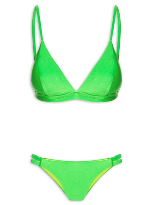 Biquíni Feminino Triângulo Liso – Verde