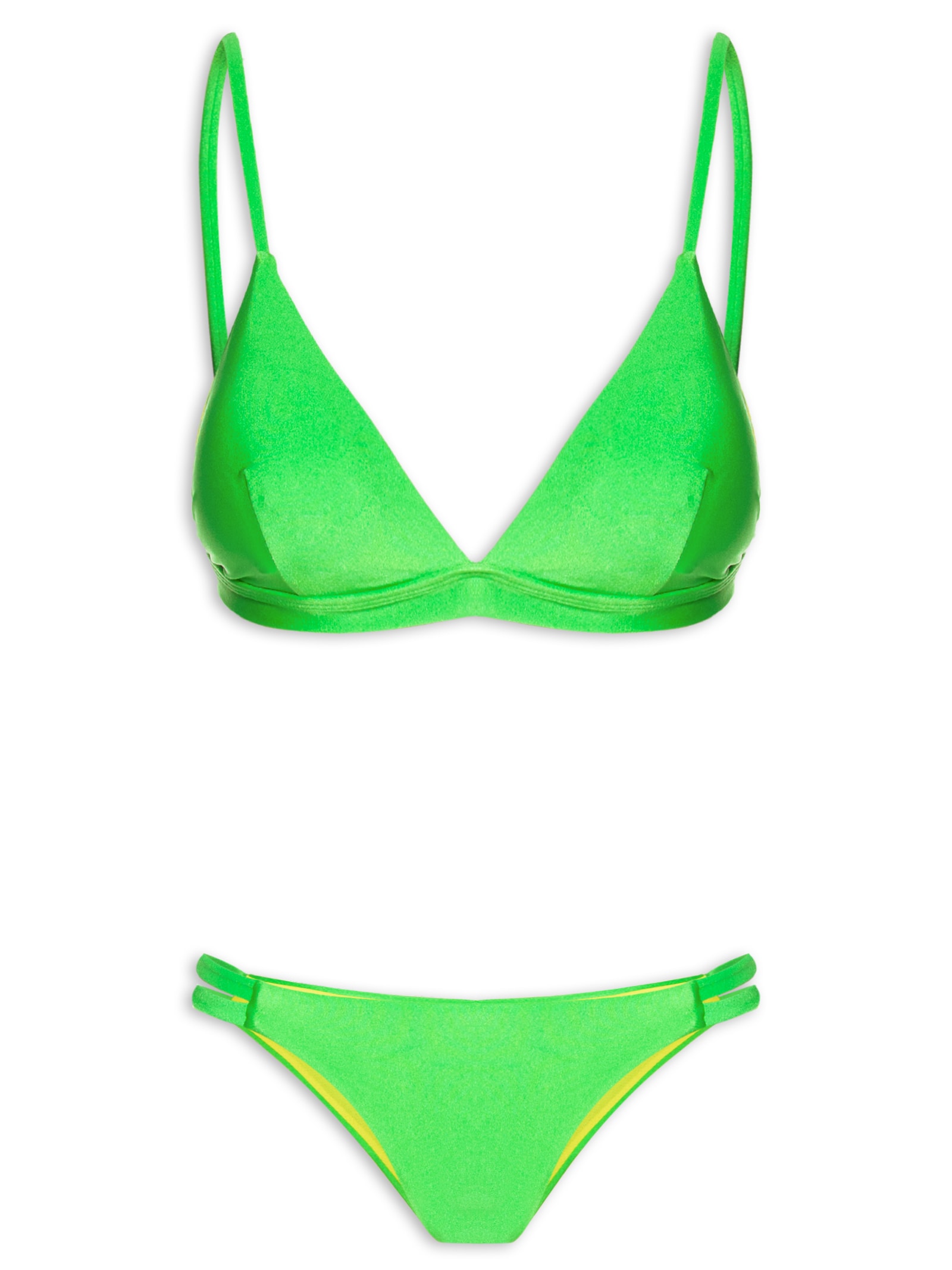 Biquíni Feminino Triângulo Liso Verde Mktbeach