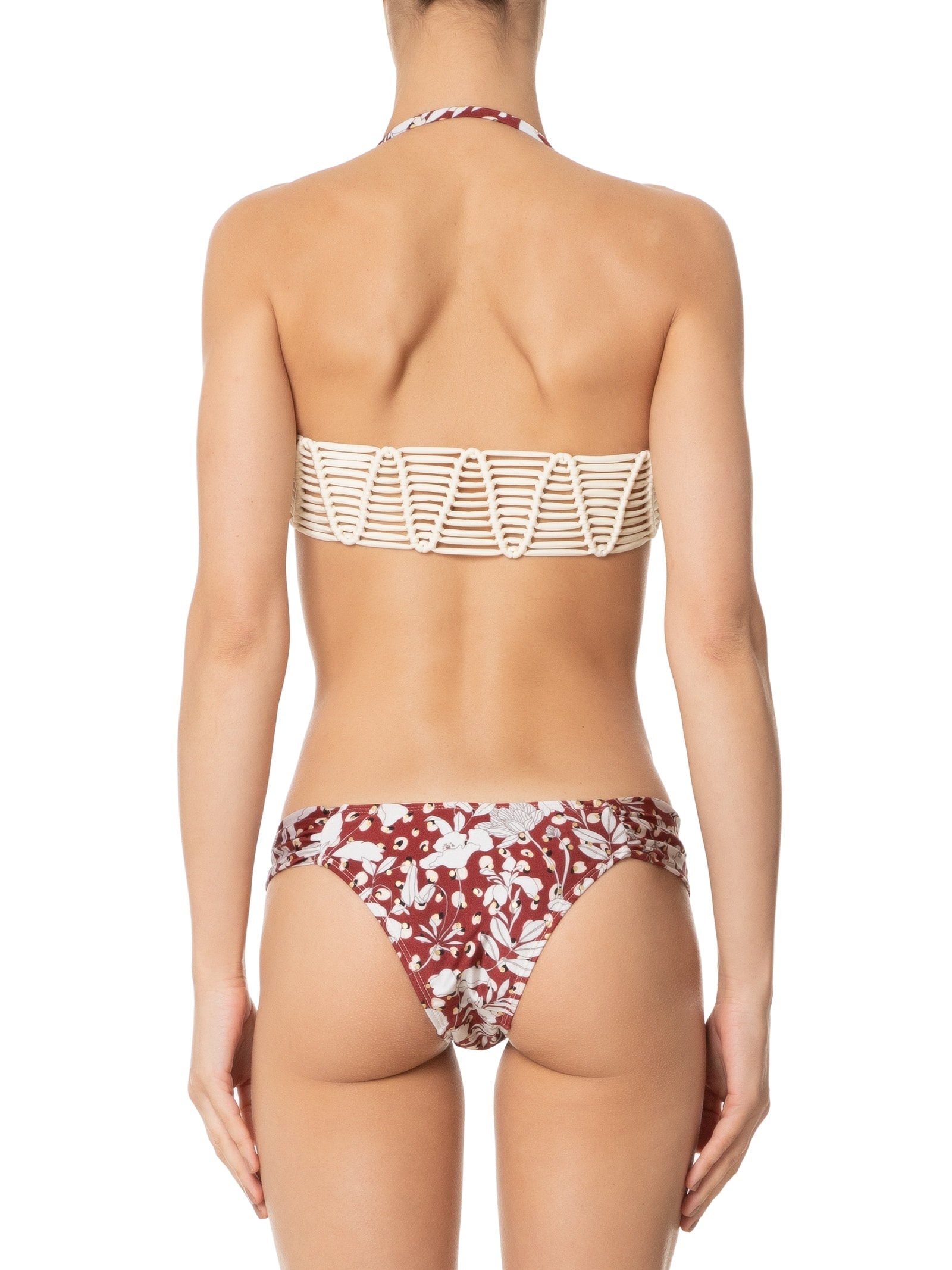 Biquíni Floral Com Alça Removível Vermelho Mktbeach