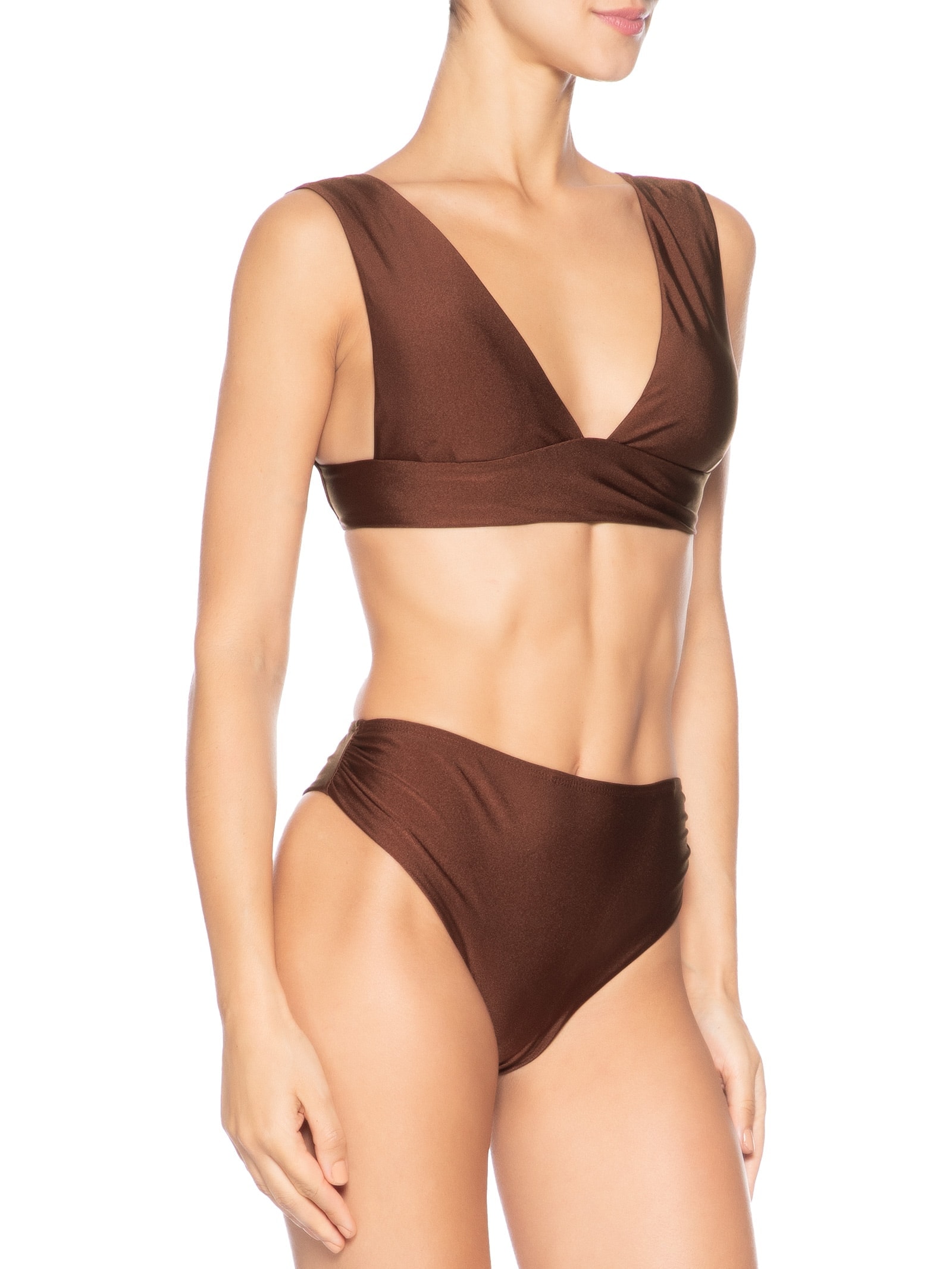 Biquíni Hot Pant Liso Marrom Mktbeach