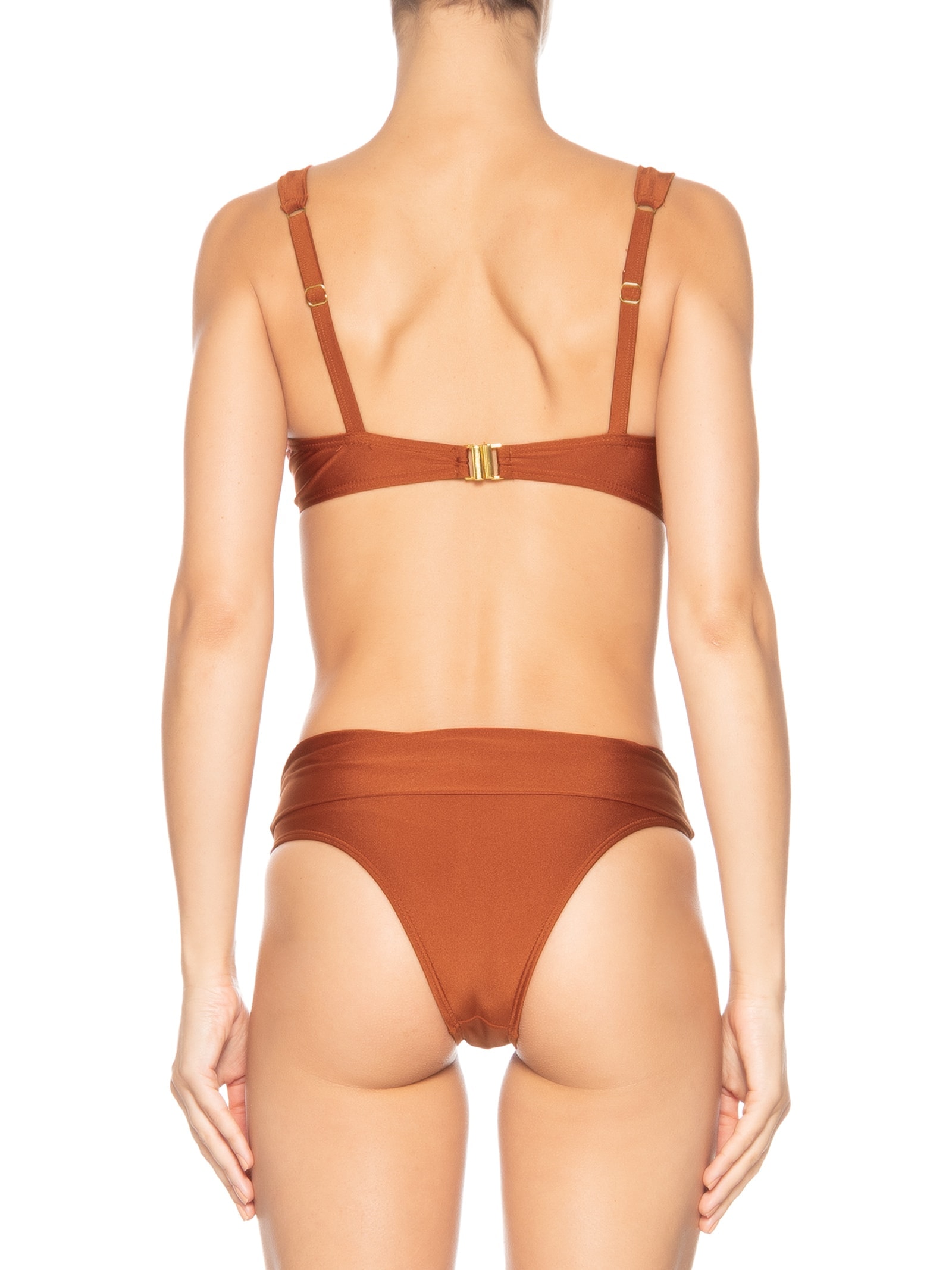 Biquíni Hot Pant Liso Marrom Mktbeach