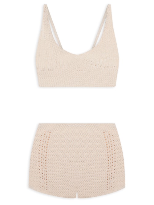 Biquíni Hot Pant Tramas - Bege