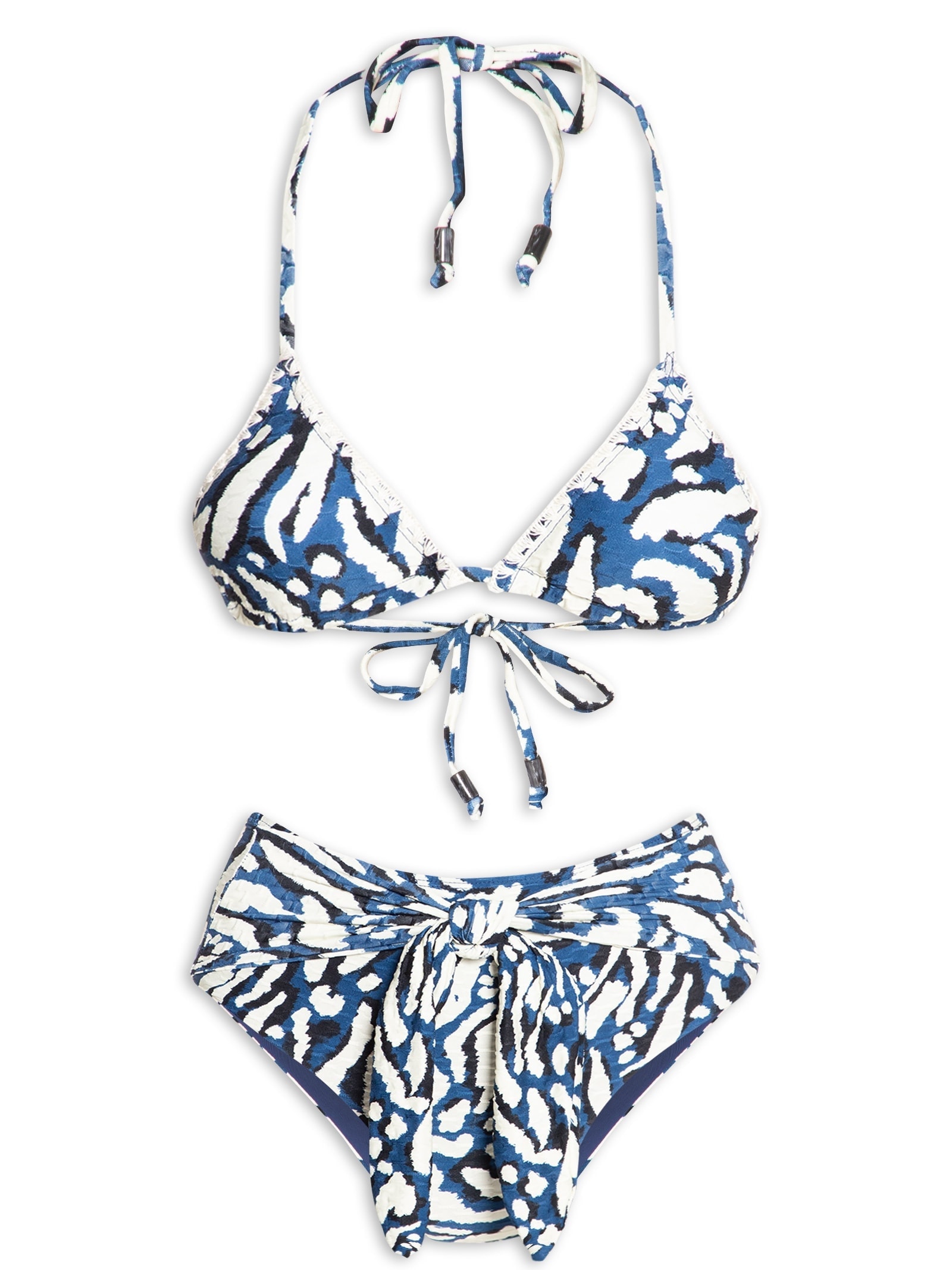 Biquíni Hotpant Estampado Azul Mktbeach