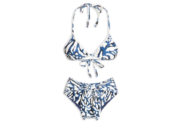 Biquíni Hotpant Estampado - Azul