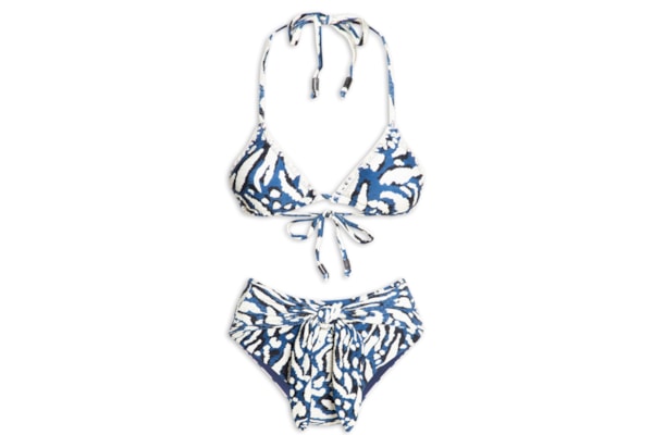 Biquíni Hotpant Estampado - Azul