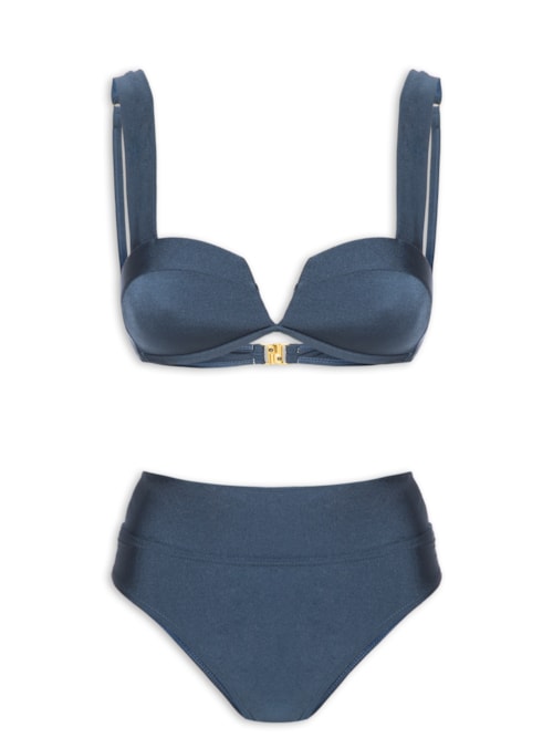 Biquíni Hotpant Liso – Azul