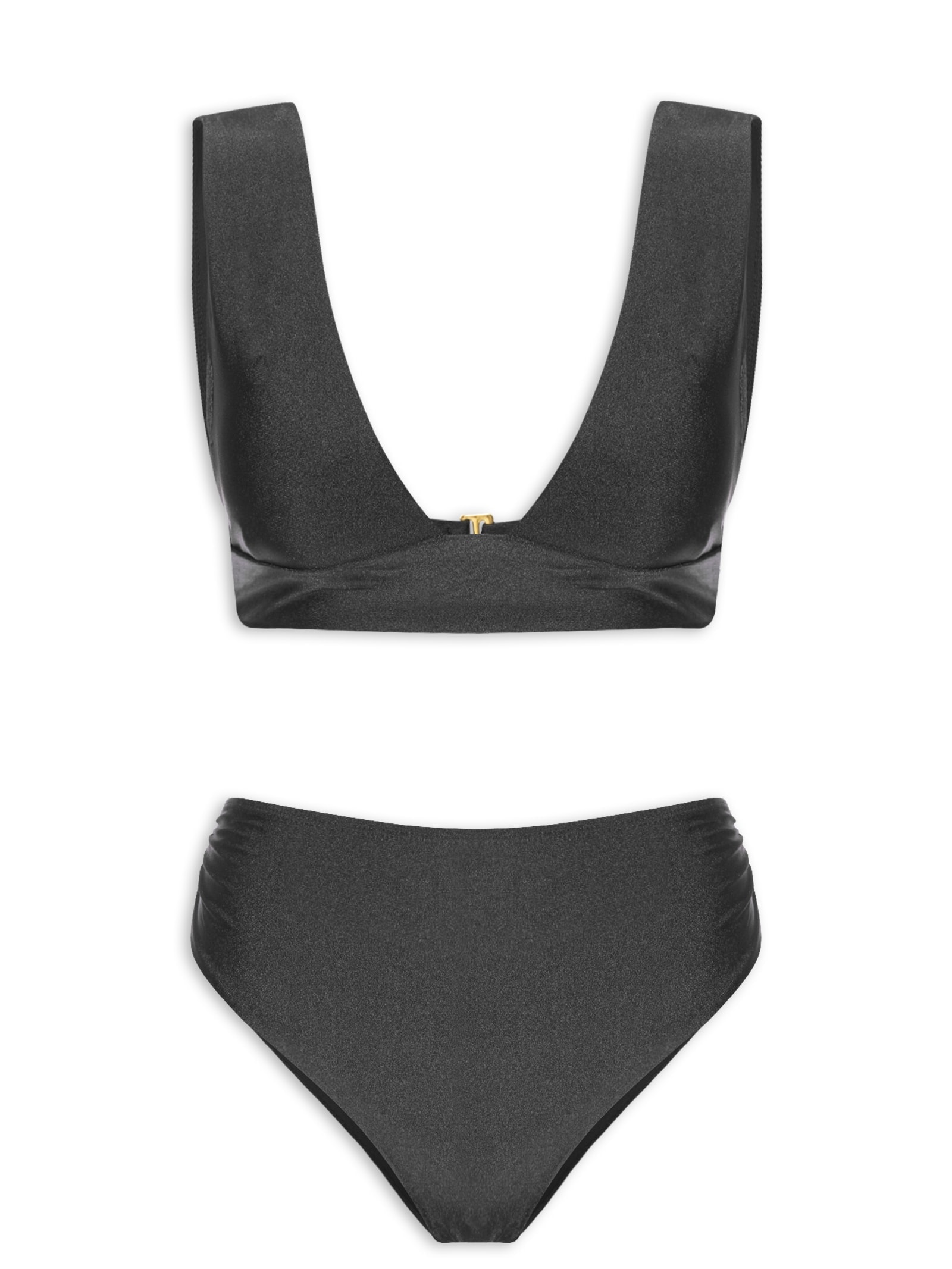 Biquíni Hotpant Liso Preto Mktbeach