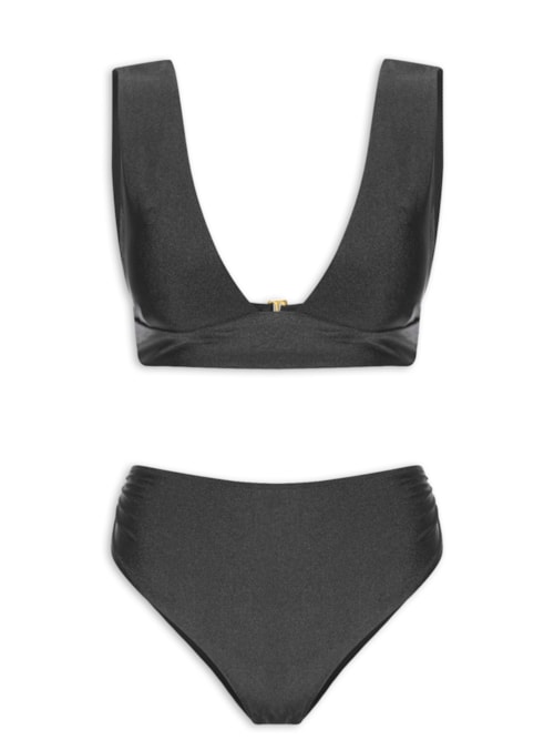 Biquíni Hotpant Liso – Preto