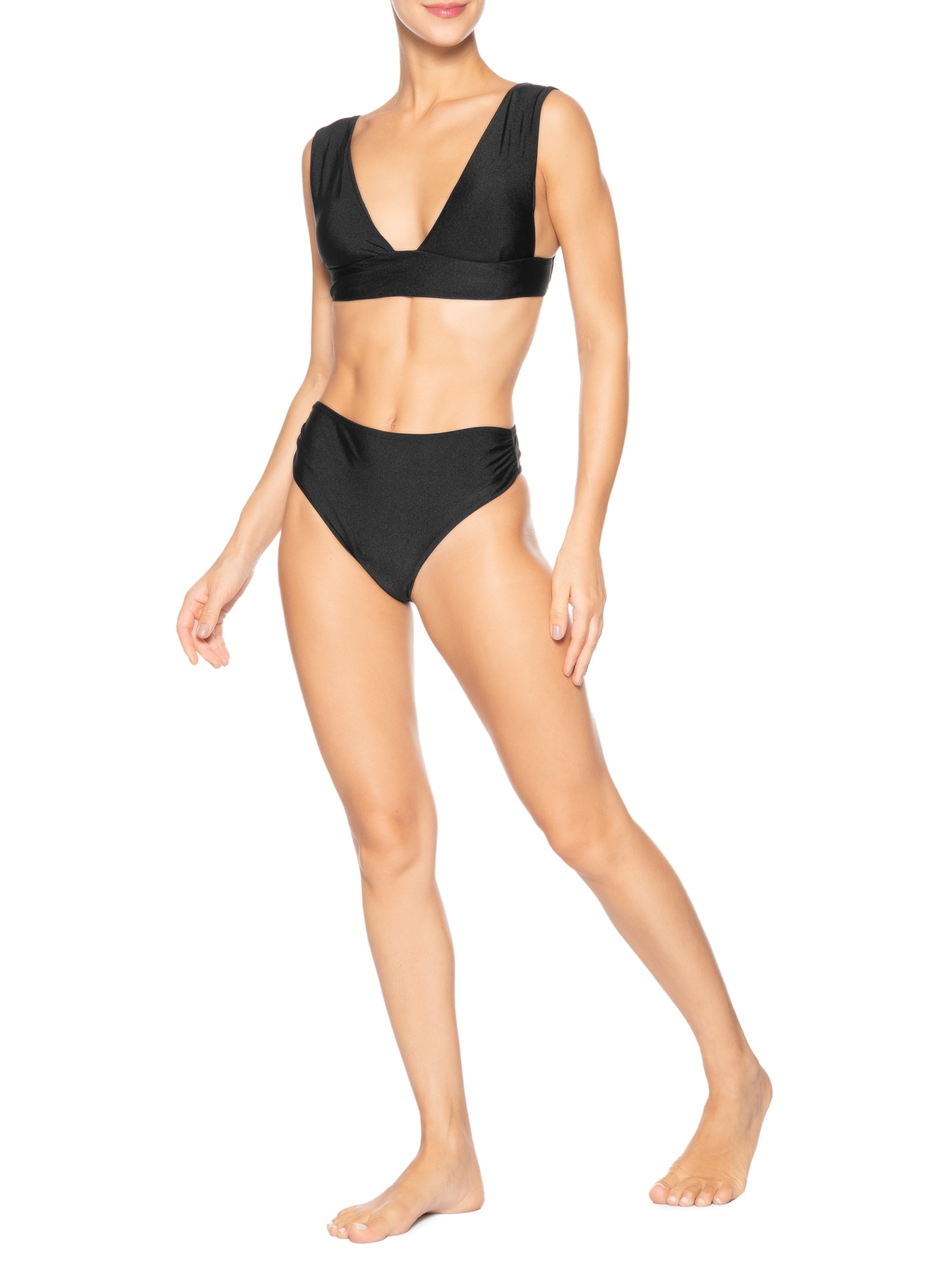 Biquíni Hotpant Liso Preto Mktbeach