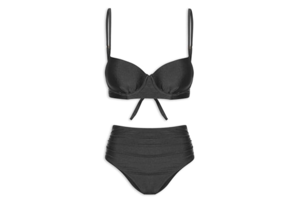 Biquíni Hotpant Liso - Preto