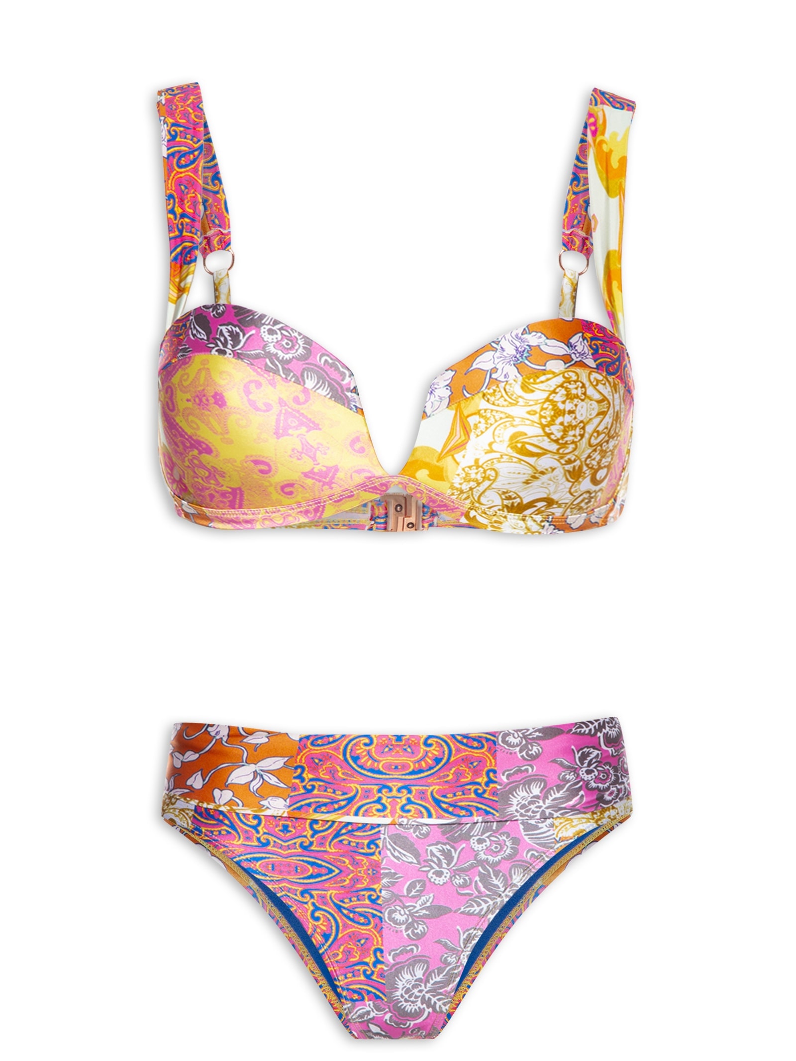 Biquíni Hotpants Estampado Amarelo Mktbeach