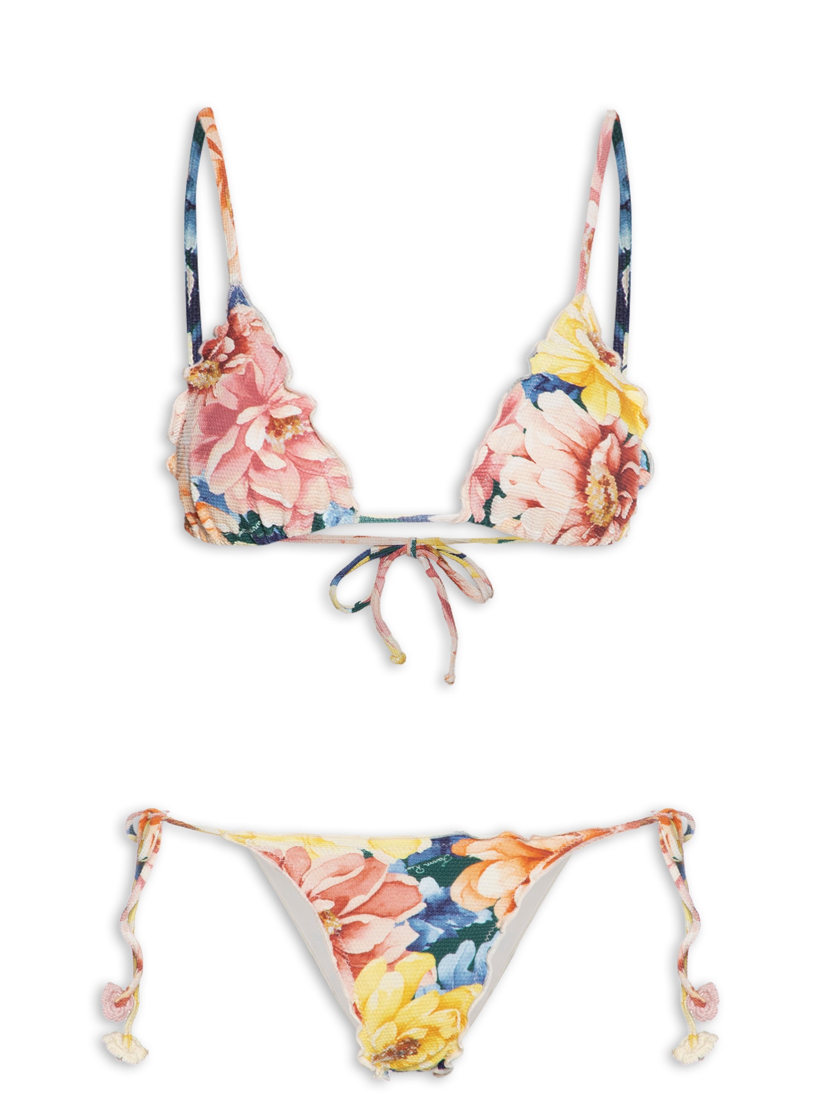 Biquíni Lacinho Floral Doce Rosa Farm Praia
