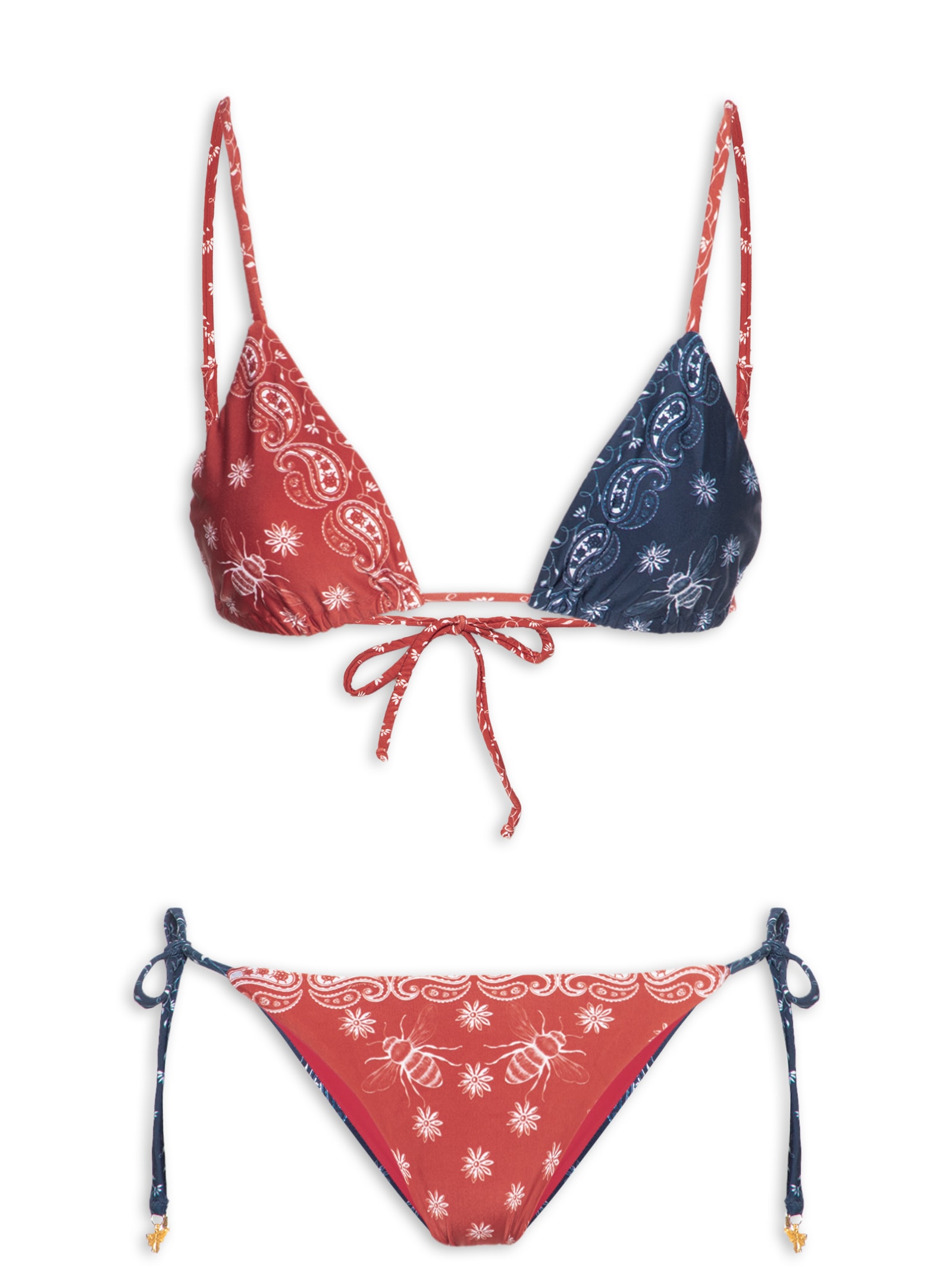 Biquíni Lacinho Loc Bandana Jardi Vermelho Farm Praia