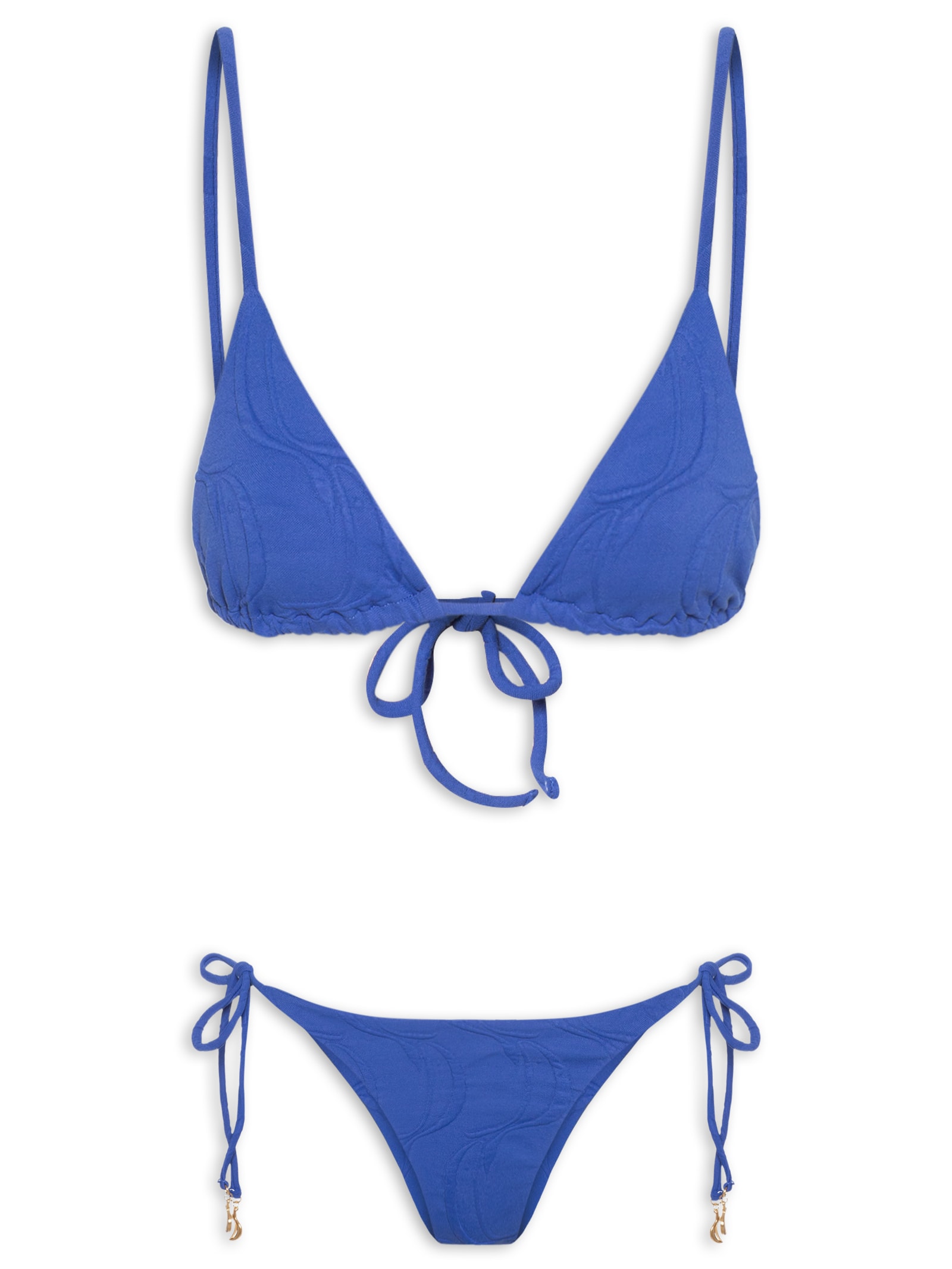 Biquíni lacinho Textura Peixe Azul Farm Praia