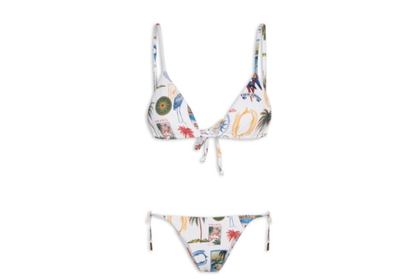 Bíquini Lacinho Tropical Vintage - Branco