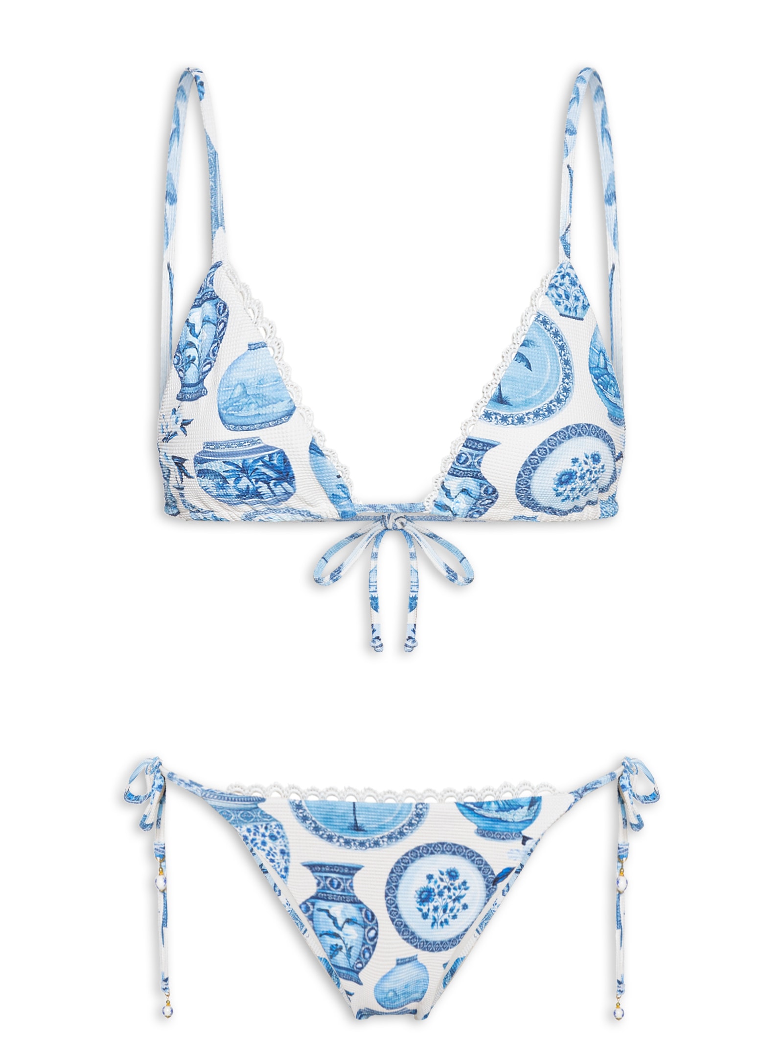 Biquíni Lacinho Vaso De Porcelana Branco Farm Praia