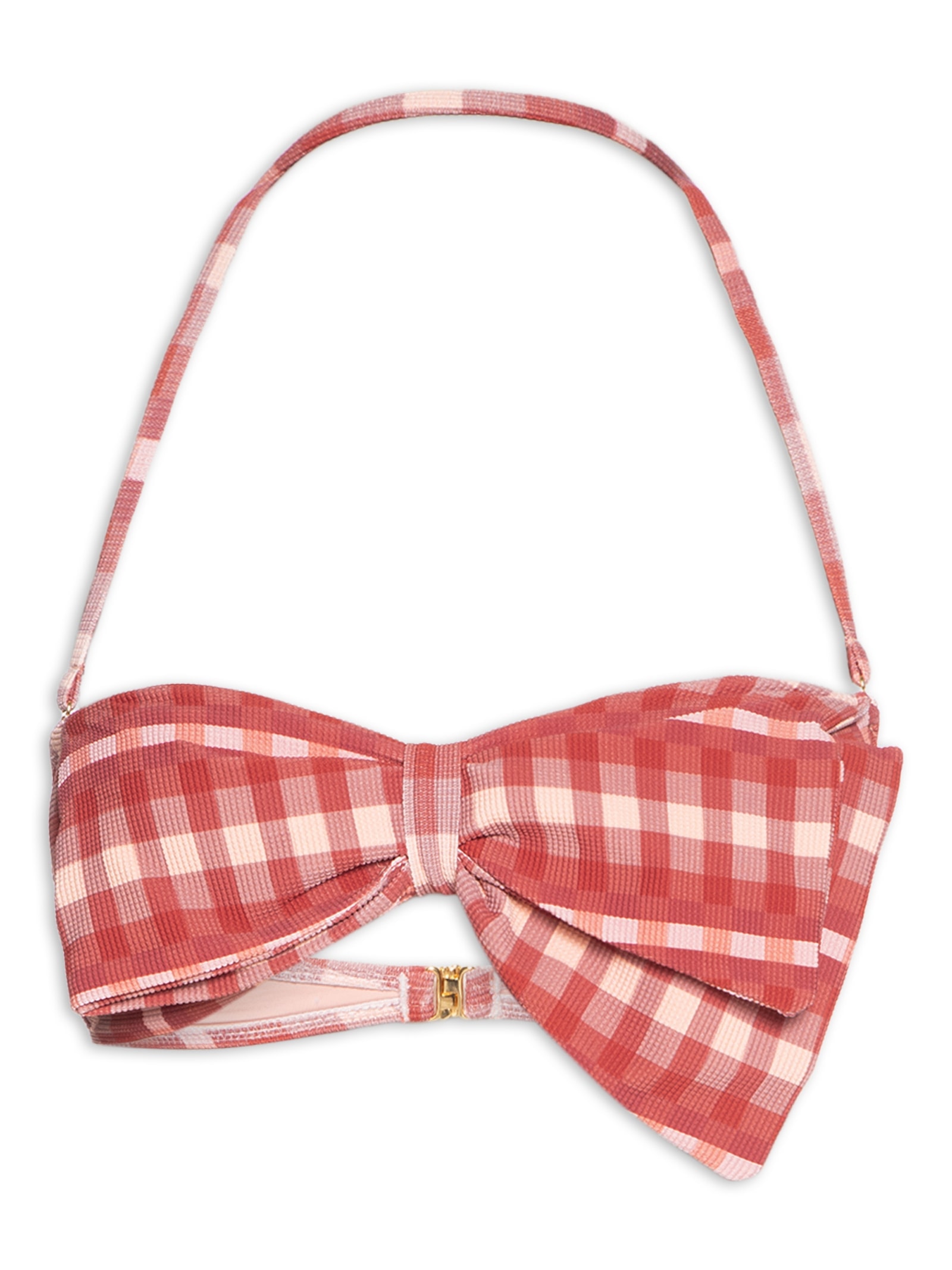 Biquíni Laço Xadrez Trancoso Vermelho Farm Praia