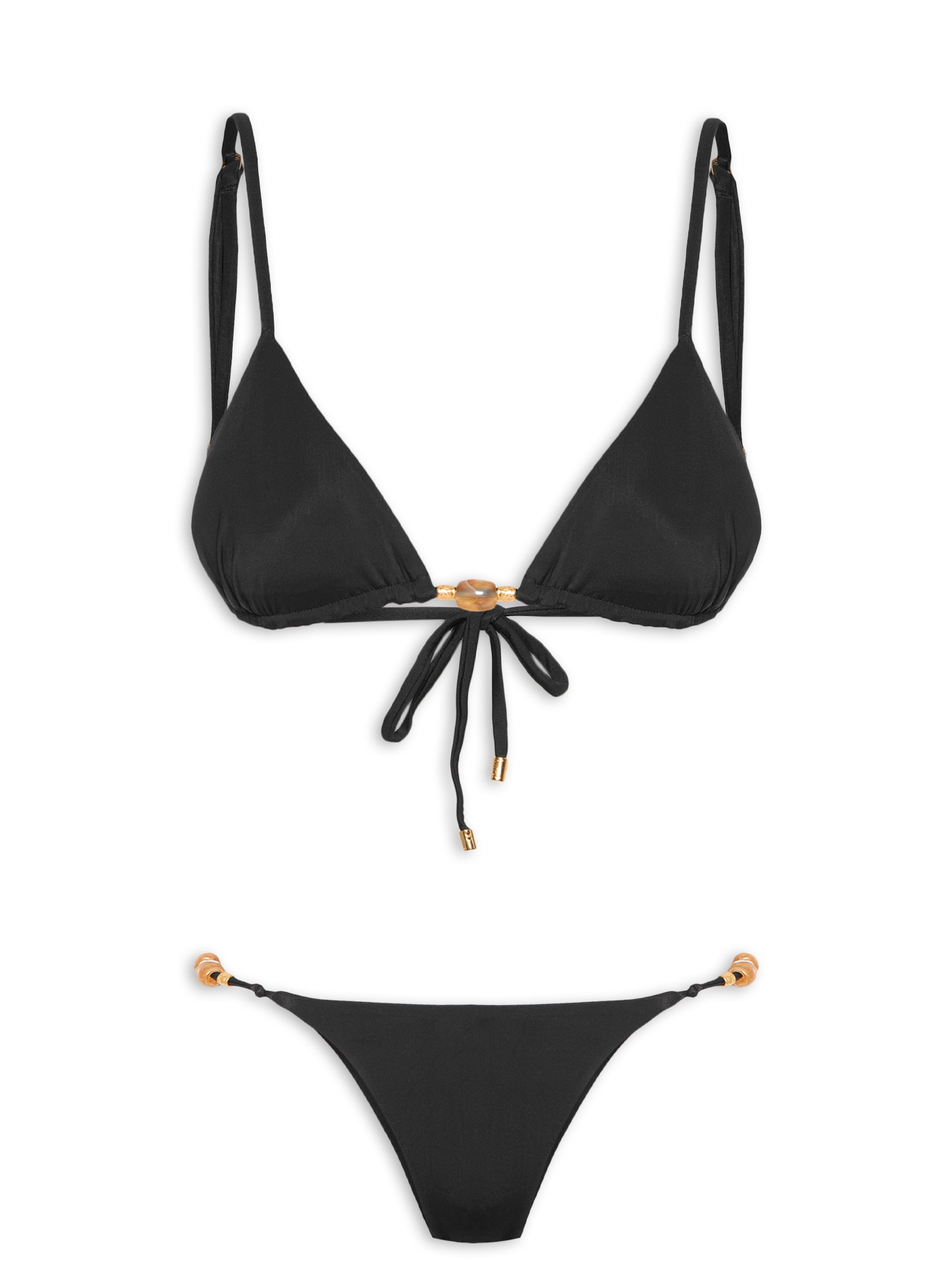 Biquini Liso Com Pedras Preto Animale Resort