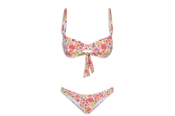 Biquíni Meia Taça Banana Flor - Branco